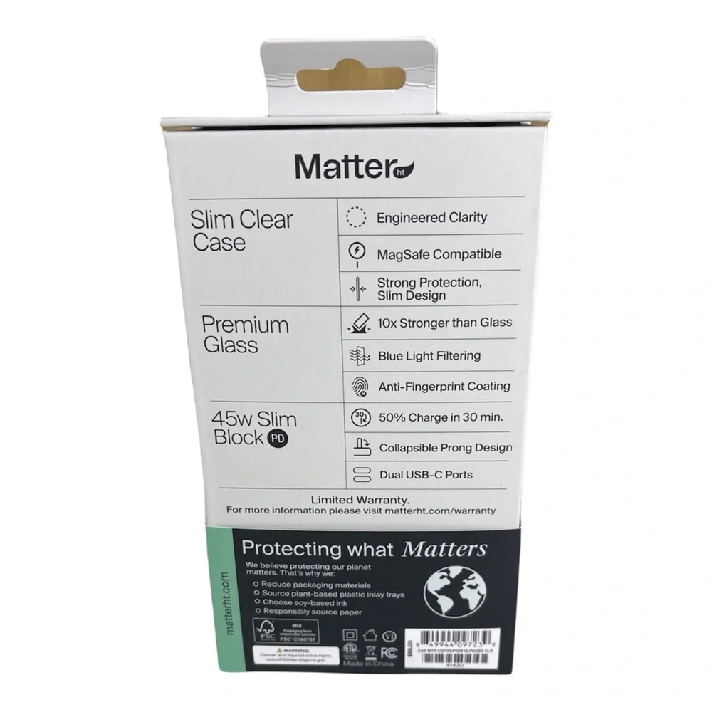 NTT Matter Ht 3-in-1 Clear Case Bundle for iPhone 6.9